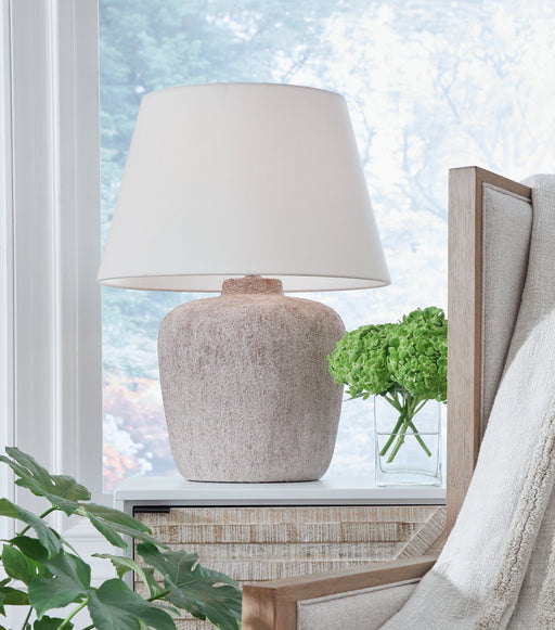 Danry Distressed Cream Table Lamp - L207454