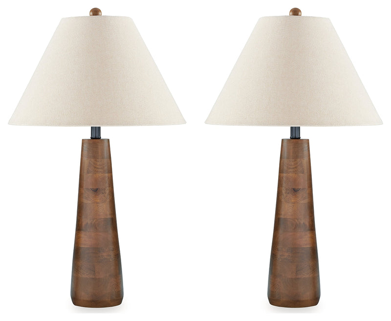 Danset 2-Piece Table Lamp Set in Brown - PKG016440