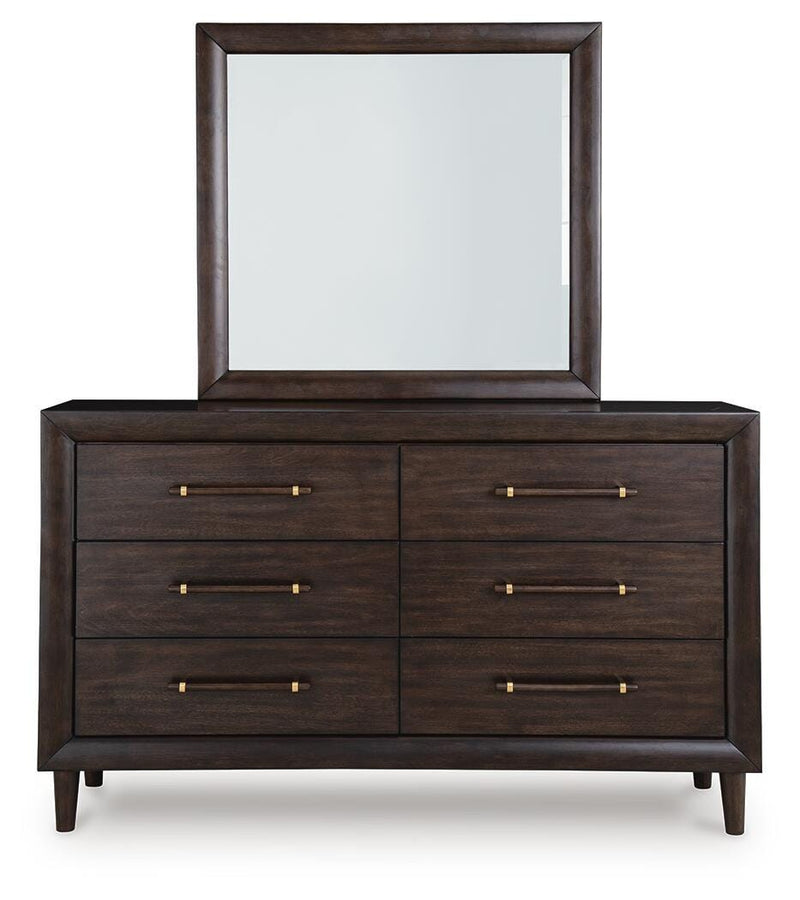 Dantenton Merlot Dresser and Mirror - B611B1