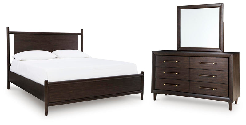 Dantenton Queen Panel Bed, Dresser and Mirror - B611B3