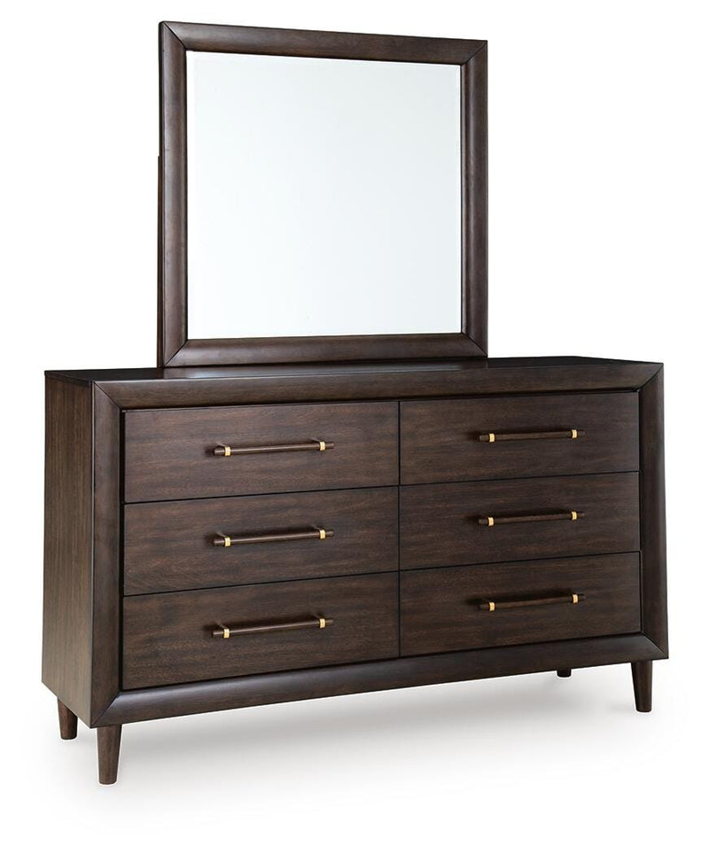 Dantenton Queen Panel Bed, Dresser and Mirror - B611B3