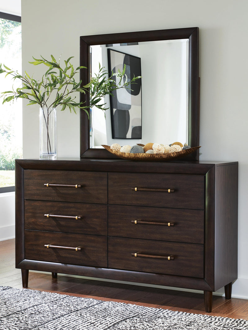 Dantenton Queen Panel Bed, Dresser and Mirror - B611B3