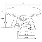 Danvers 5-piece Dining Table Set Brown Oak and Latte - 109150-S5