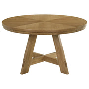 Danvers Round 54-inch Wood Dining Table Brown Oak - 109150