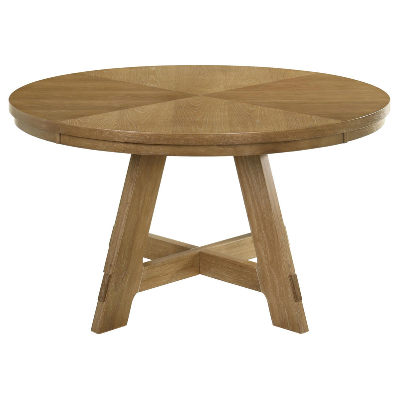 Danvers Round 54-inch Wood Dining Table Brown Oak - 109150