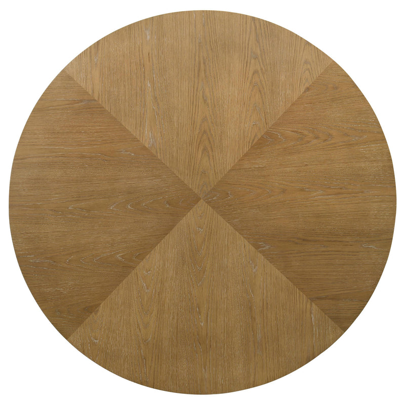 Danvers Round 54-inch Wood Dining Table Brown Oak - 109150