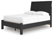 Danziar Black Full Panel Bed - B1013B25