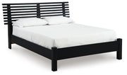 Danziar Black Full Slat Panel Bed - B1013B19