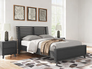 Danziar Black Full Slat Panel Bed - B1013B23