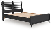 Danziar Black Full Slat Panel Bed - B1013B23