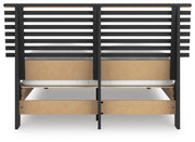 Danziar Black Full Slat Panel Bed - B1013B23