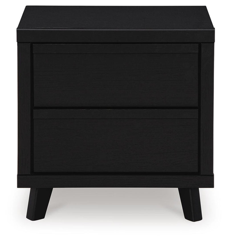 Danziar Black King Panel Bed, Dresser and 2 Nightstands - B1013B14