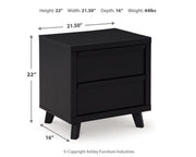 Danziar Black King Panel Bed, Dresser and 2 Nightstands - B1013B14