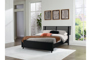 Danziar Black Queen Slat Platform Bed - Gate FurnitureQueen Bed