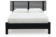 Danziar Black Queen Slat Platform Bed - Gate FurnitureQueen Bed