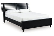 Danziar Black Queen Slat Platform Bed - Gate FurnitureQueen Bed