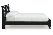 Danziar Black Queen Slat Platform Bed - Gate FurnitureQueen Bed