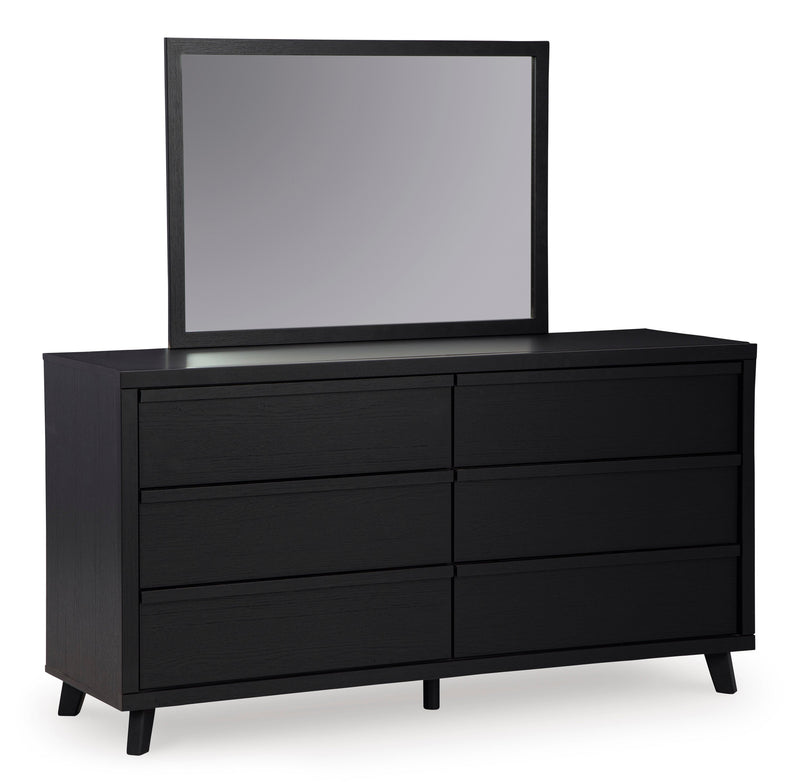 Danziar Black Slat Panel Bedroom Set - Gate FurnitureBedroom Set