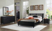 Danziar Black Slat Panel Bedroom Set - Gate FurnitureBedroom Set