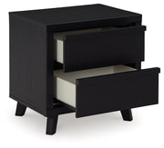 Danziar Black Slat Panel Bedroom Set - Gate FurnitureBedroom Set