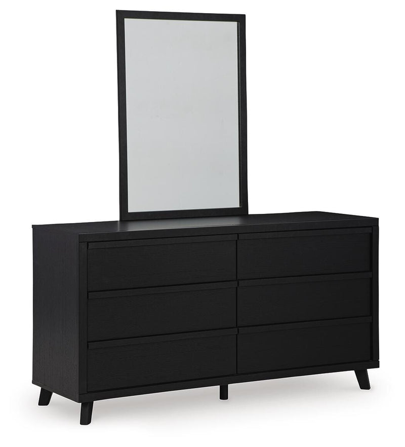 Danziar Full Panel Bed, Dresser and Mirror - B1013B26