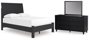 Danziar Full Panel Bed, Dresser and Mirror - B1013B26