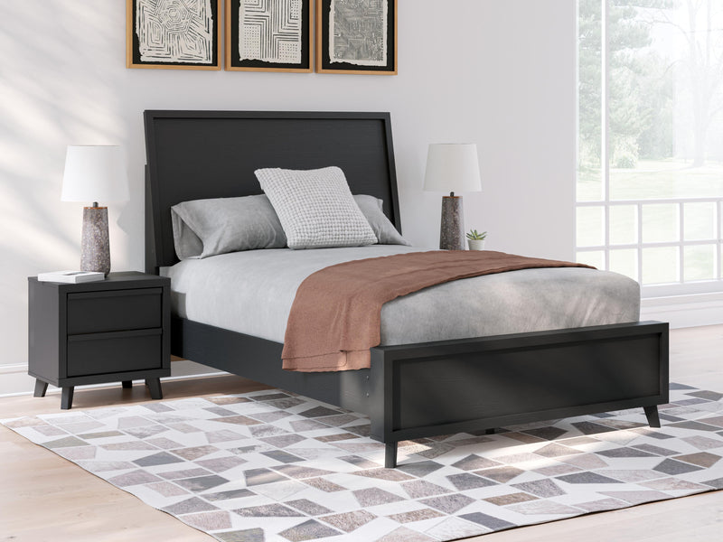 Danziar Full Panel Platform Bed, Dresser and Mirror - B1013B22