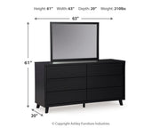 Danziar Full Panel Slat Bed, Dresser and Mirror - B1013B21