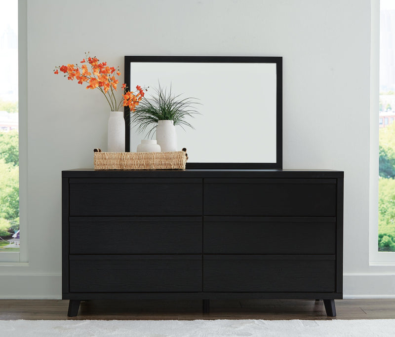 Danziar Full Panel Slat Bed, Dresser and Mirror - B1013B21
