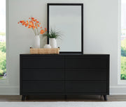 Danziar Full Panel Slat Bed, Dresser and Mirror - B1013B21