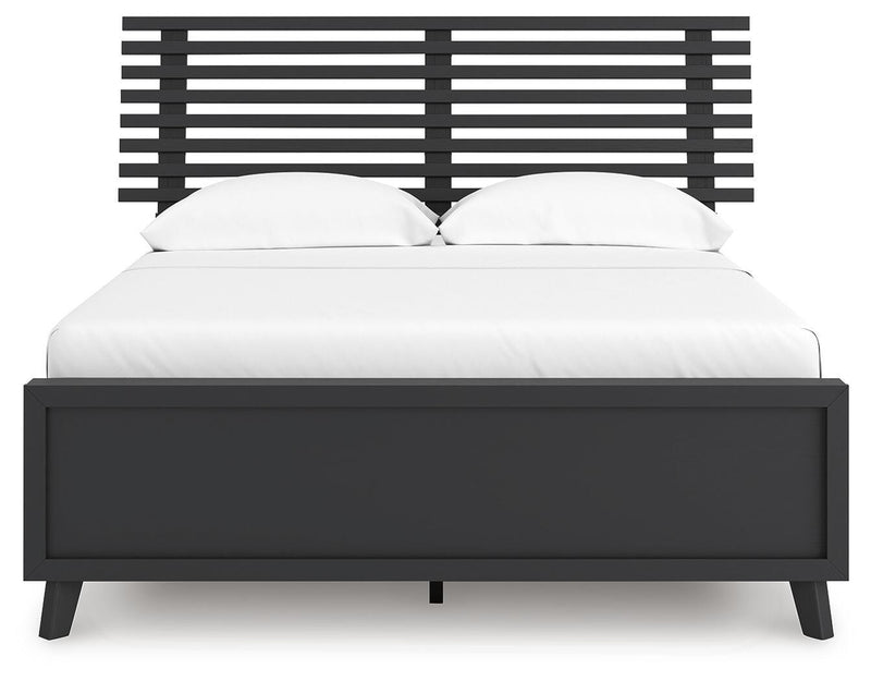 Danziar Full Slat Panel Platform Bed, Dresser and Mirror - B1013B24