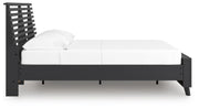 Danziar Full Slat Panel Platform Bed, Dresser and Mirror - B1013B24