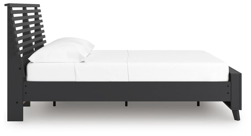 Danziar Full Slat Panel Platform Bed, Dresser and Mirror - B1013B24