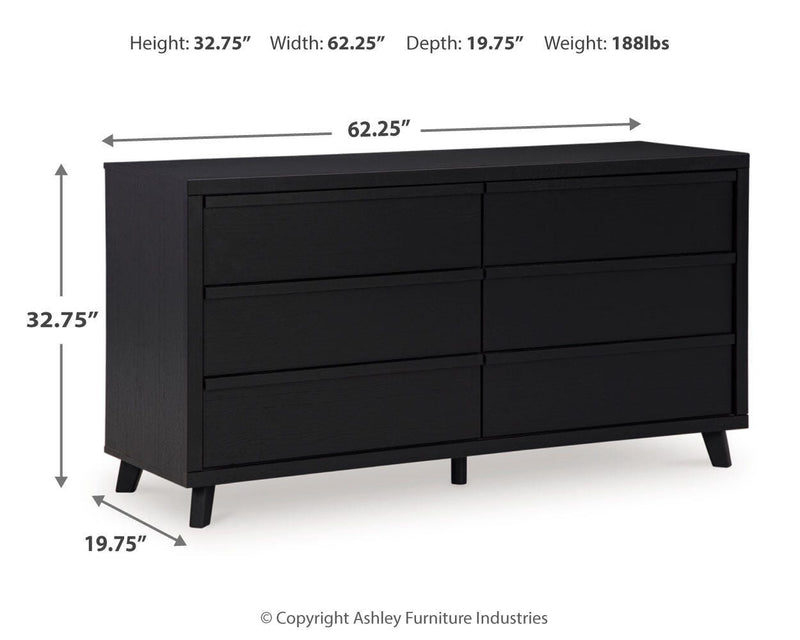 Danziar Queen Panel Bed and Dresser - B1013B34