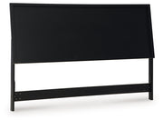 Danziar Queen Panel Headboard with Mirrored Dresser in Black from Ashley - Luna Furniture