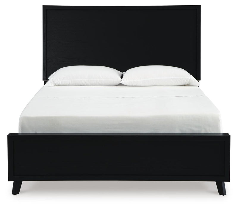 Danziar Queen Panel Platform Bed and 2 Nightstands - B1013B33