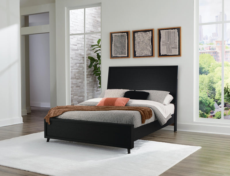 Danziar Queen Panel Platform Bed and 2 Nightstands - B1013B33