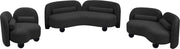 Daphne 64" Boucle Fabric Upholstered Loveseat in Black - 44003Black-L