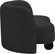 Daphne 64" Boucle Fabric Upholstered Loveseat in Black - 44003Black-L