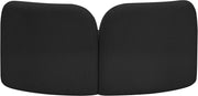 Daphne 64" Boucle Fabric Upholstered Loveseat in Black - 44003Black-L