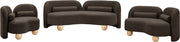 Daphne 64" Boucle Fabric Upholstered Loveseat in Brown - 44003Brown-L