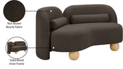 Daphne 64" Boucle Fabric Upholstered Loveseat in Brown - 44003Brown-L