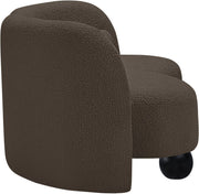 Daphne 64" Boucle Fabric Upholstered Loveseat in Brown - 44003Brown-L