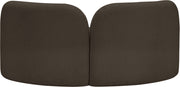Daphne 64" Boucle Fabric Upholstered Loveseat in Brown - 44003Brown-L