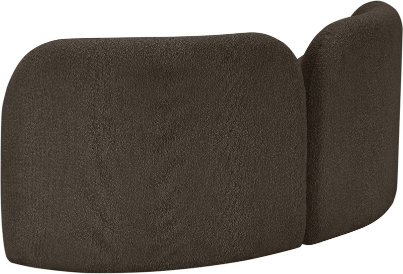 Daphne 64" Boucle Fabric Upholstered Loveseat in Brown - 44003Brown-L