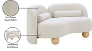 Daphne 64" Boucle Fabric Upholstered Loveseat in Cream - 44003Cream-L