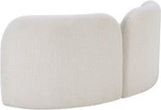 Daphne 64" Boucle Fabric Upholstered Loveseat in Cream - 44003Cream-L