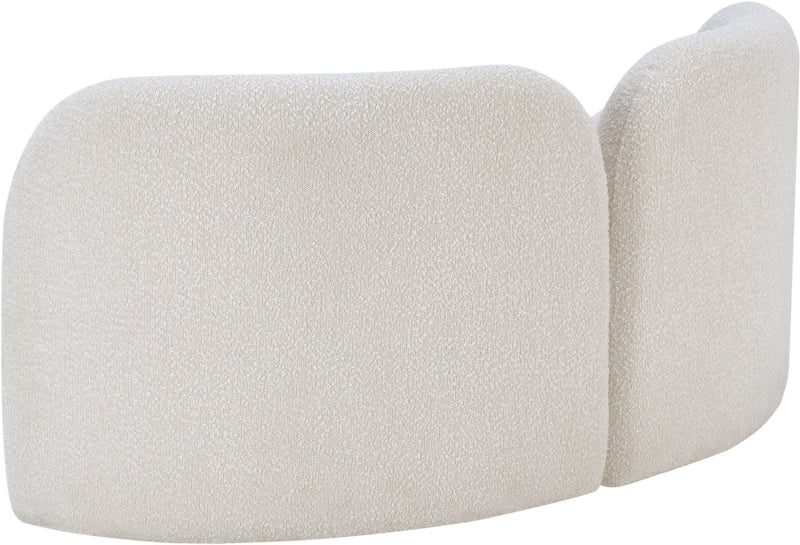 Daphne 64" Boucle Fabric Upholstered Loveseat in Cream - 44003Cream-L