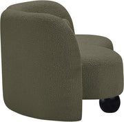 Daphne 64" Boucle Fabric Upholstered Loveseat in Olive - 44003Olive-L