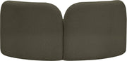 Daphne 64" Boucle Fabric Upholstered Loveseat in Olive - 44003Olive-L